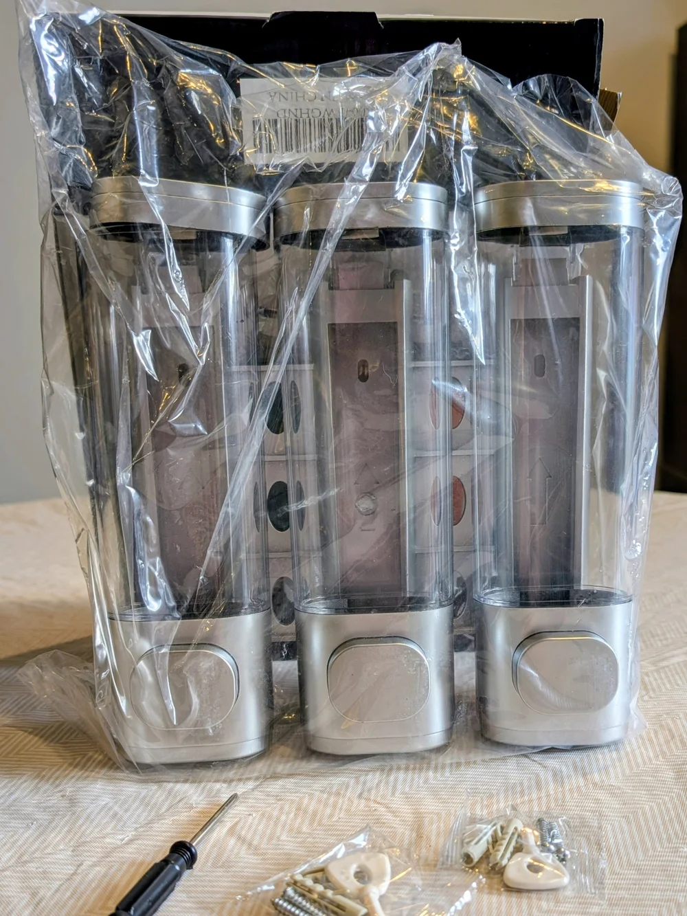 Triple Wall-Mounted Soap Dispenser